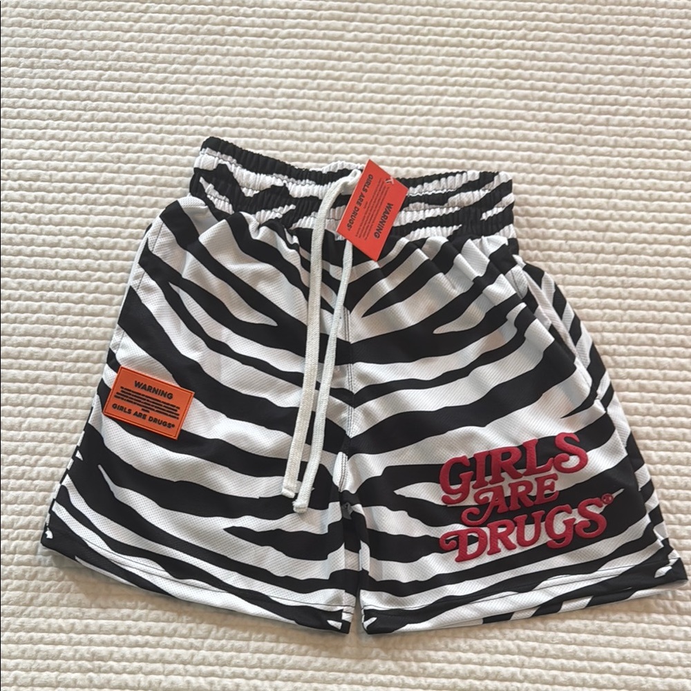 Stylish Zebra Print Men's Athletic Shorts